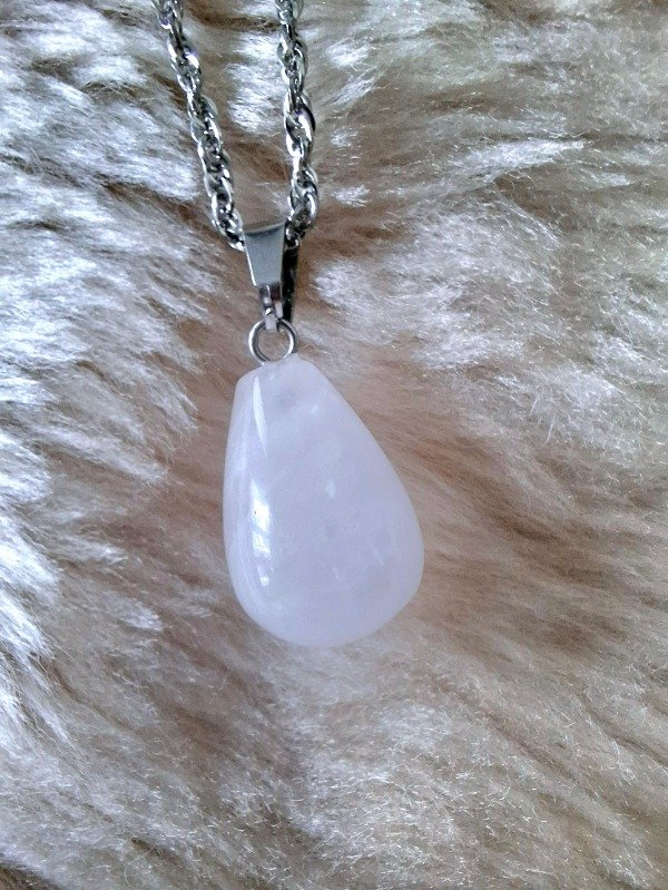 Producto - Collar Cuarzo blanco (dije gota)
