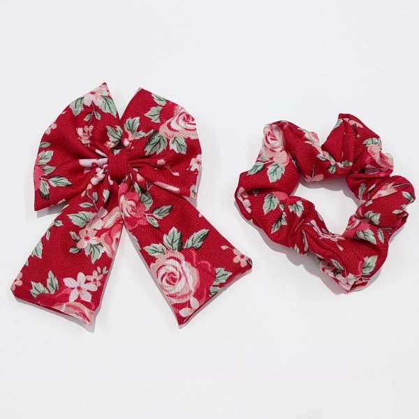 Producto - Moño con scrunchie Rojo