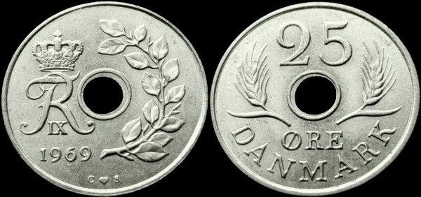 Producto - Dinamarca - 25 Ore (1969) KM #850