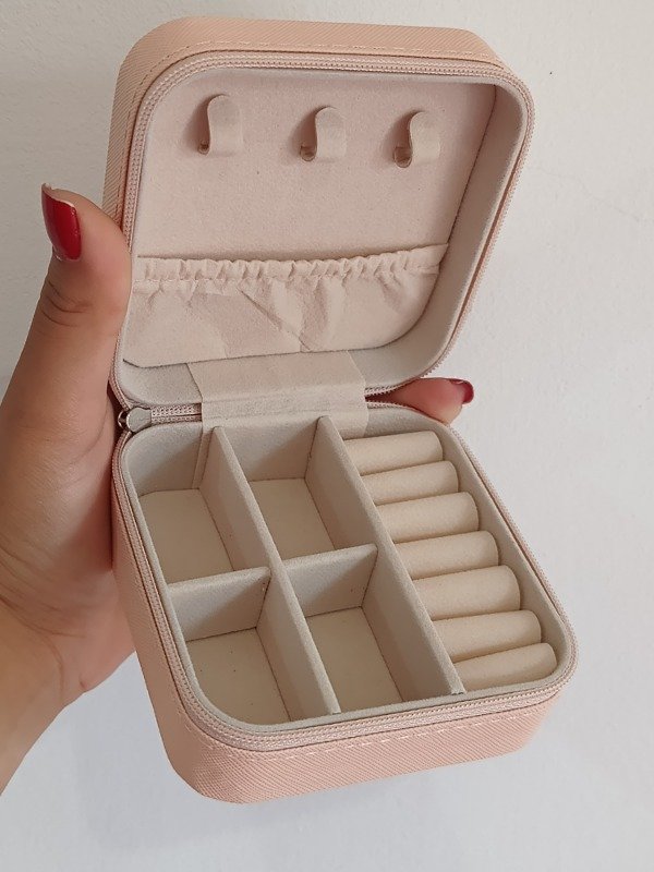 Producto - Alhajero mini cuadrado salmón