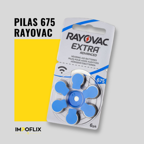 Producto - Pilas 675 Rayovac para audífono FUN SP Siemens