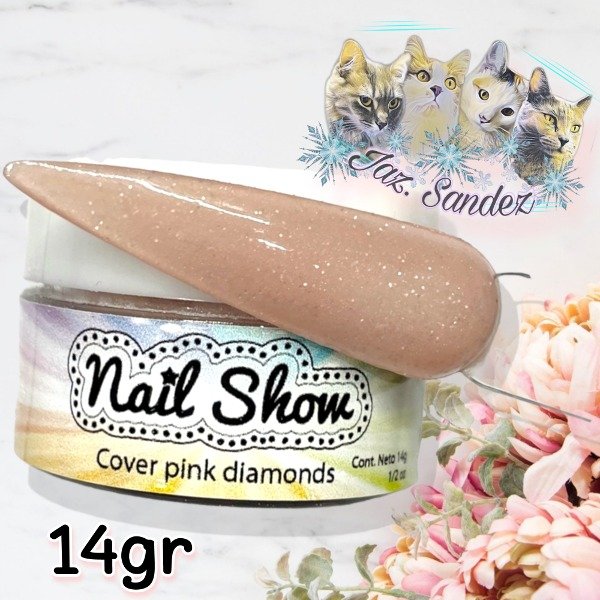 Producto - POLIMERO NAILSHOW 14GR COVER PINK DIAMONDS