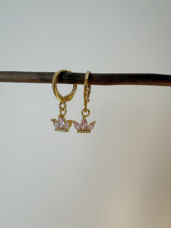 Producto - Aritos zirconias Rosa