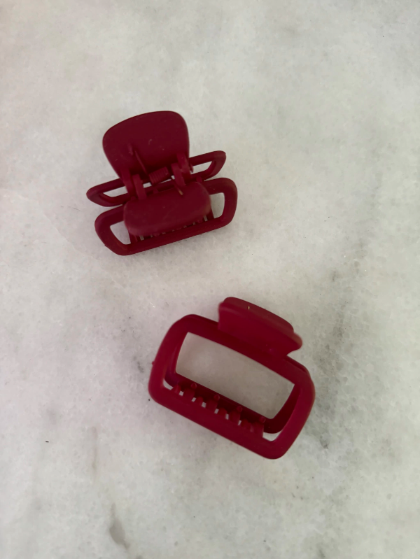 Producto - Broche short curvo bordó