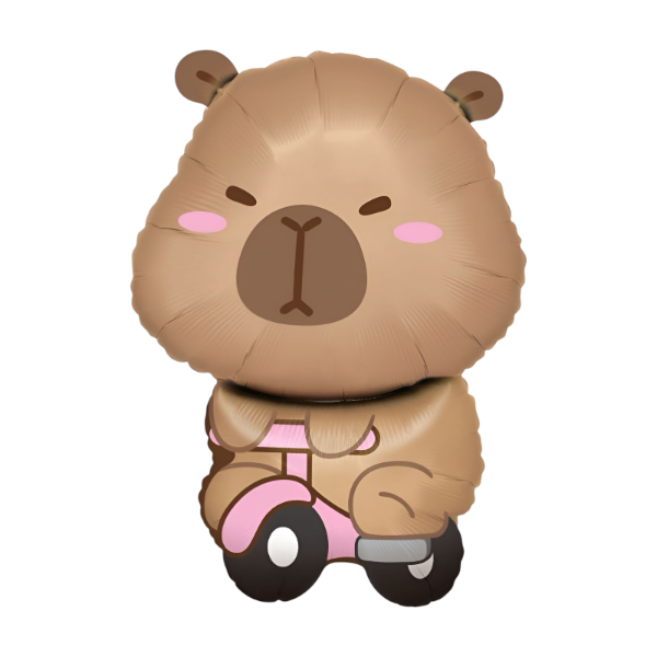 Producto - GLOBOS PERSONAJE 26"CARPINCHO/CAPIBARA MOTOCICLETA x1