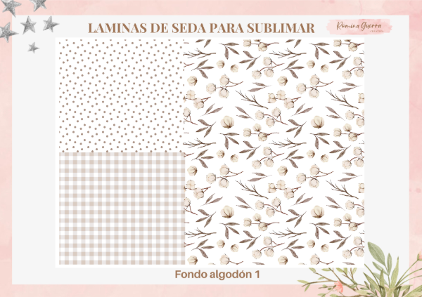 Producto - Laminas de seda para sublimar - Fondo algodón 1