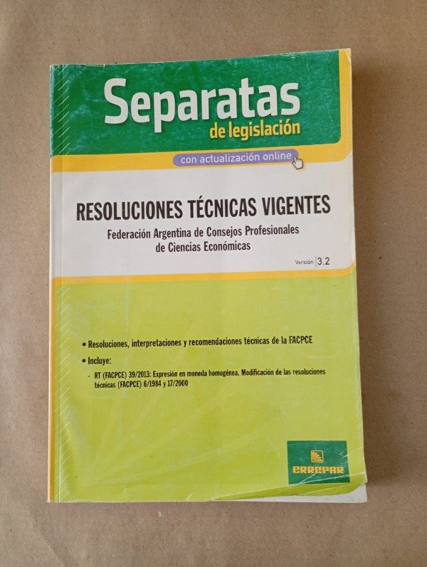 Producto - Resoluciones técnicas vigentes Versión 3.2 - Errepar 2014