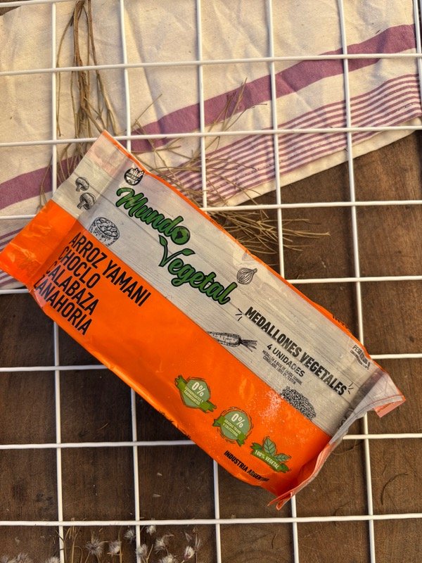 Producto - MEDALLON DE ARROZ YAMANI, CHOCLO, CALABAZA Y ZANAHORIA X 4 UN.
