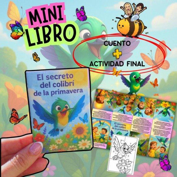Producto - MINI LIBRO. EL SECRETO DEL COLIBRÍ DE LA PRIMAVERA