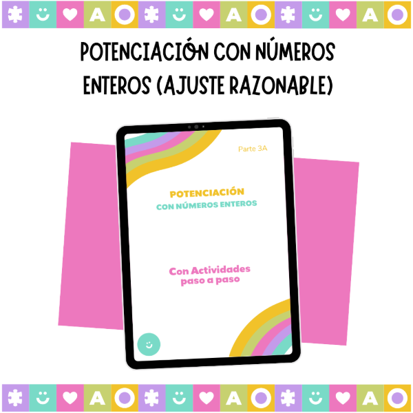 Producto - POTENCIACION CON NÚMEROS ENTEROS - AJUSTE RAZONABLE