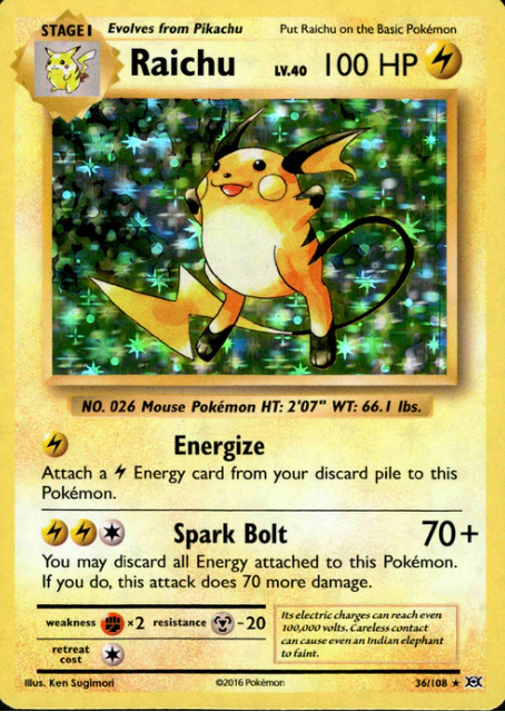 Producto - Raichu - 36/108 - Evolutions HOLO