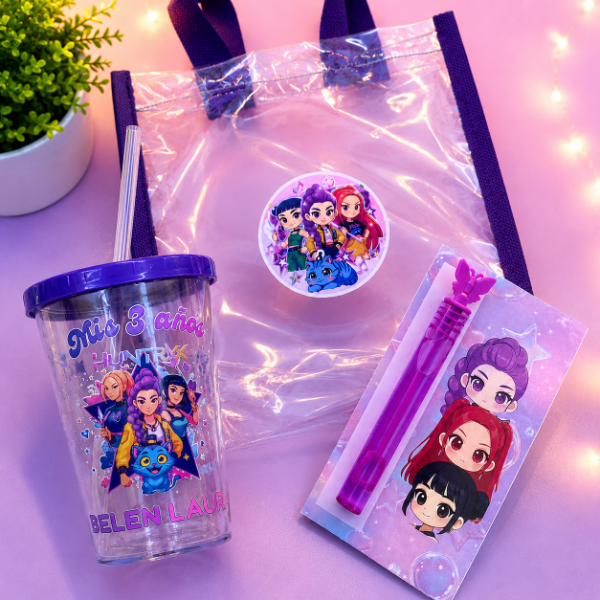 Producto - COMBO Bolsita+Vaso+mini burbujero x 10 personalizados