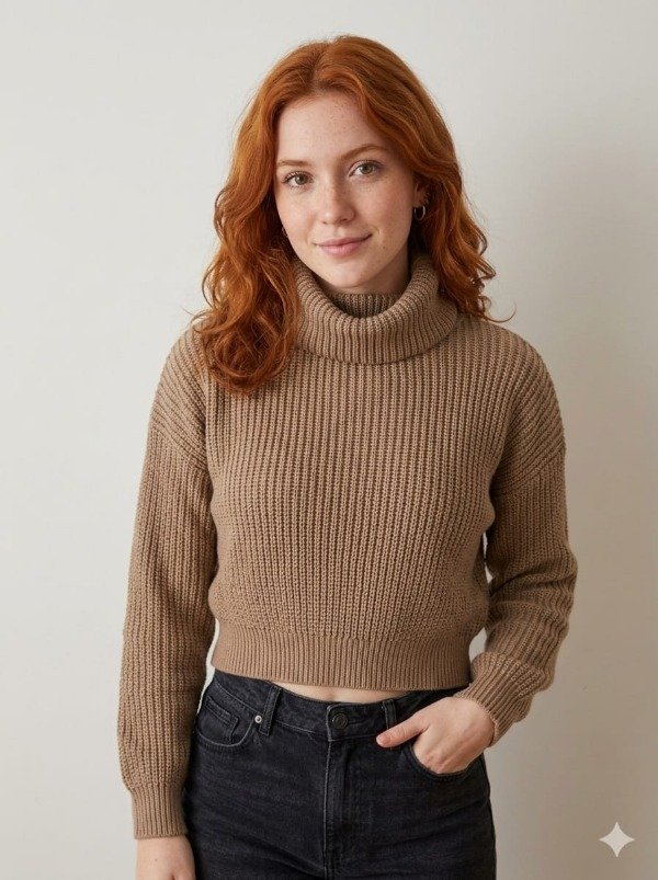 Producto - Sweater corto cuello polera - 3