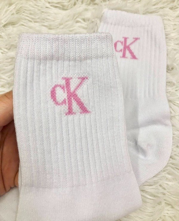 Producto - CK BLANCA LETRAS ROSA Classic Tenis