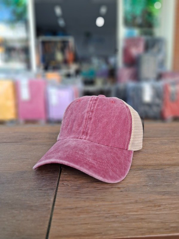 Producto - Gorra Trucker Prelavada Roja art 125810