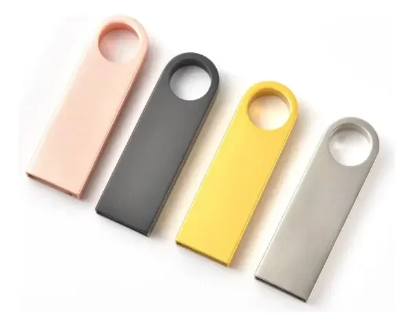 Producto - PENDRIVE METALICO DORADO DE 128 GB CON LLAVERO USB 2.0