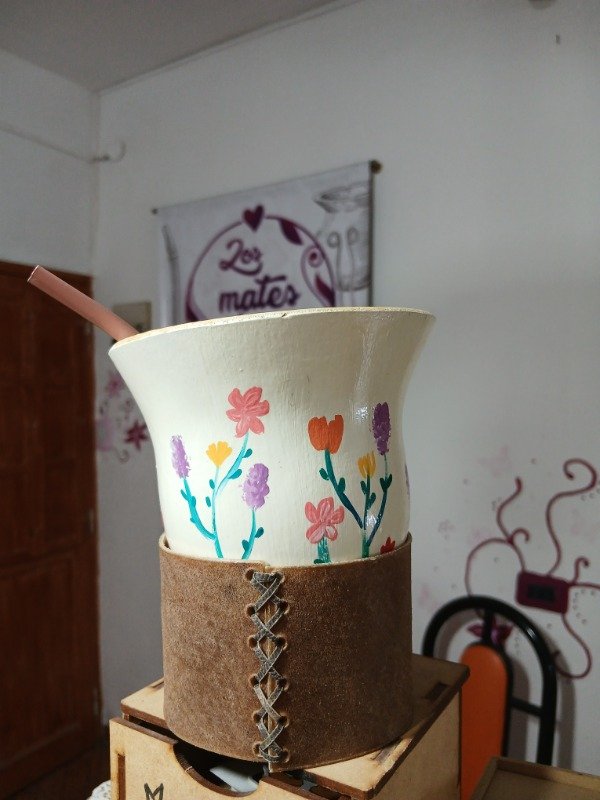 Producto - Mate de calabaza "FLORCITAS SILVESTRES" - 5