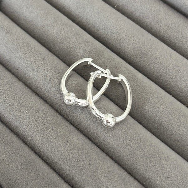 Producto - Aros Huggies con Bolita de Plata 900