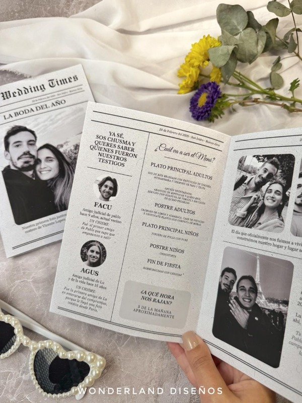 Producto - Periodico de Boda / Diario de Evento (Librito) - 2