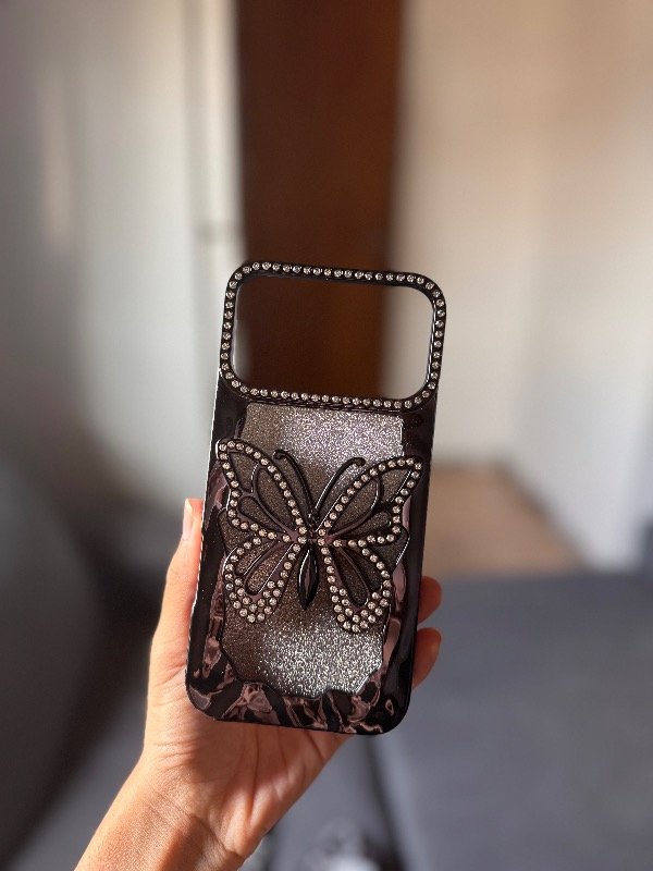 Producto - CASE MARIPOSA STRASS NEGRA