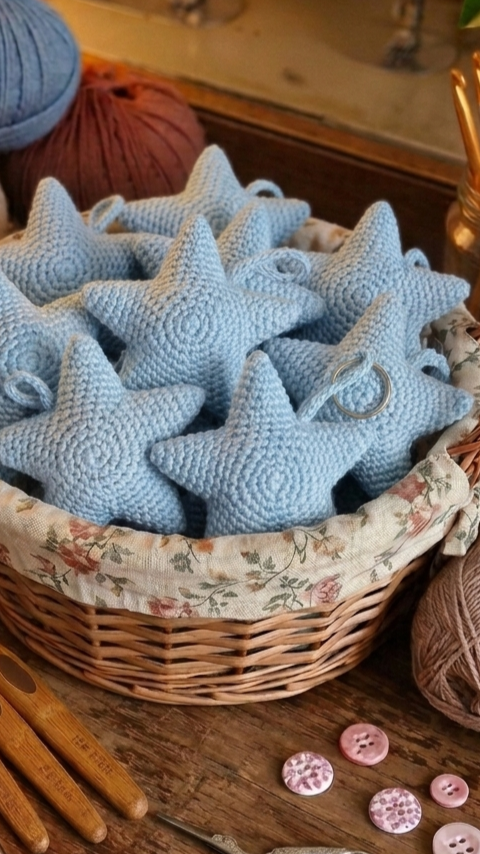 Producto - Estrellas de Hilo Celeste Cielo, Souvenir (Pack de 10 unidades)