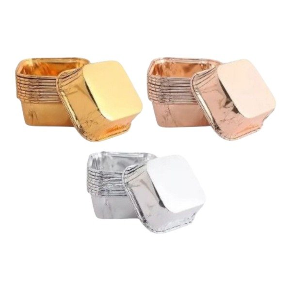 Producto - CUP CAKE METALIZADO CUADRADO X 10 U