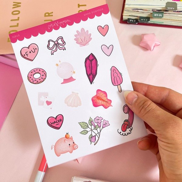 Producto - Stickers Dibus - Gama Rosas