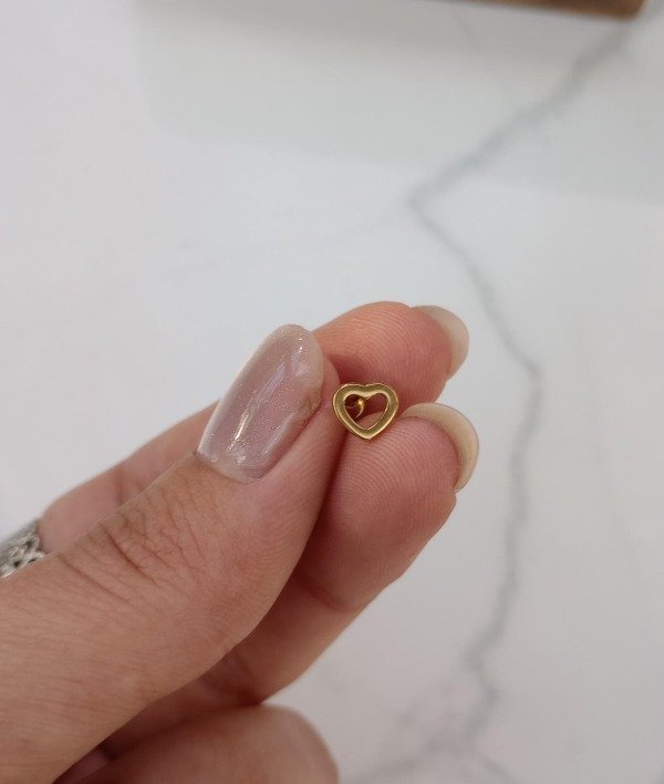 Producto - Piercing Cartílago Dorado - Corazón - 0