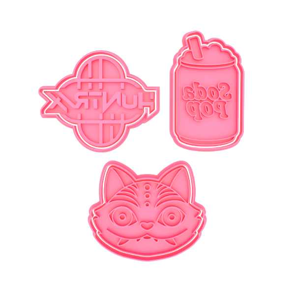 Producto - Set x 3 Cortante con Stamp Kpop Huntrix 2 -ei