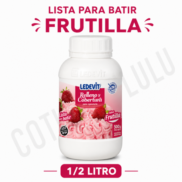 Producto - CREMA RELLENO Y COBERTURA LEDEVIT FRUTILLA 500G