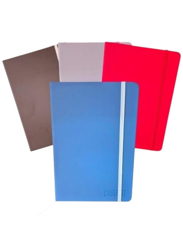 Producto - X5 Cuadernos Tapa Dura Carbest A5 80 Hojas c/Elástico