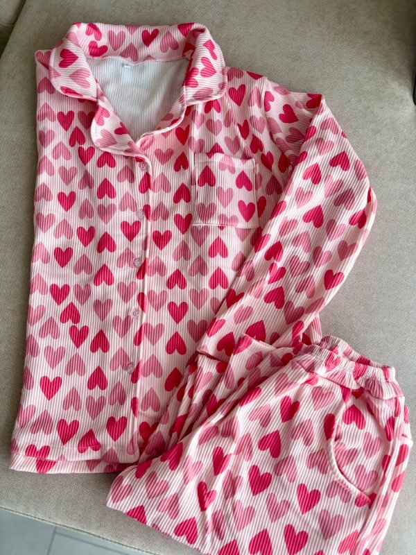 Producto - Camisero Morley Rosa con corazones rosas - 1