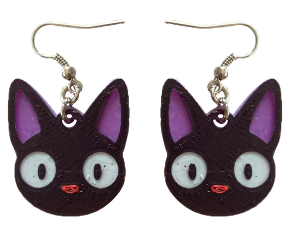 Producto - Aros Colgantes Jiji De Kiki Impresión 3d Aritos Mujer Ghibli