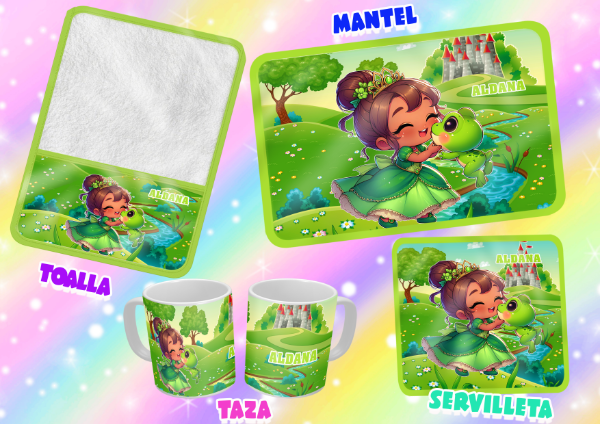 Producto - SET DE 4 ELEMENTOS LA PRINCESA Y EL SAPO