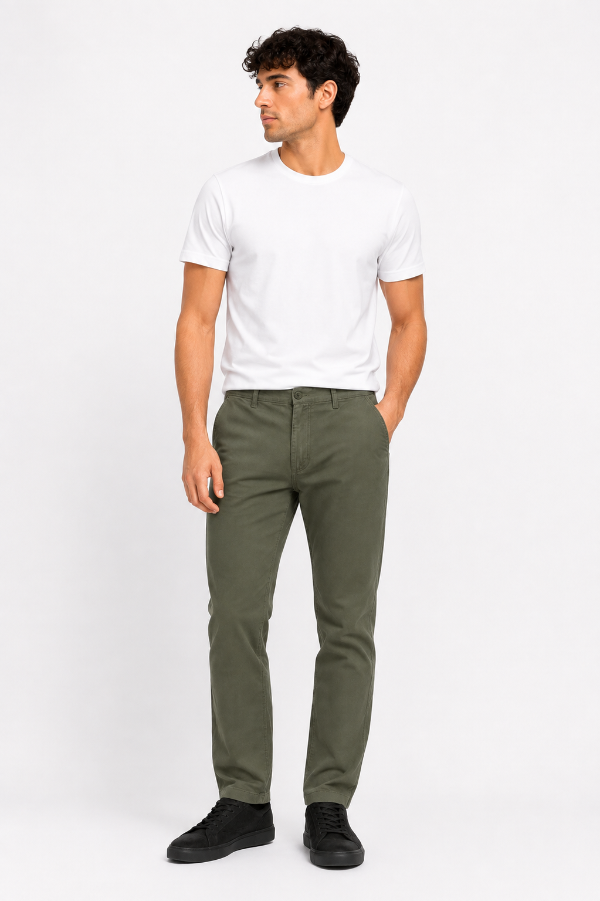 Producto - 169 - Pantalón Gabardina Corte Chino Recto - 0