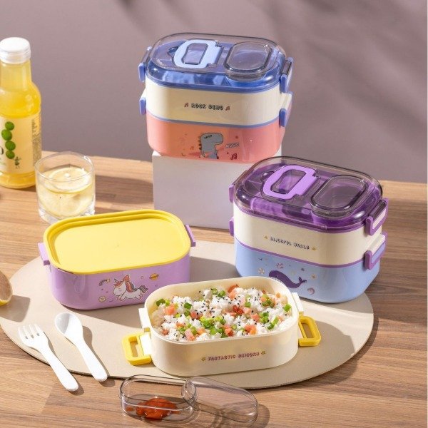 Producto - LUNCHERA PLASTICO DOBLE PISO