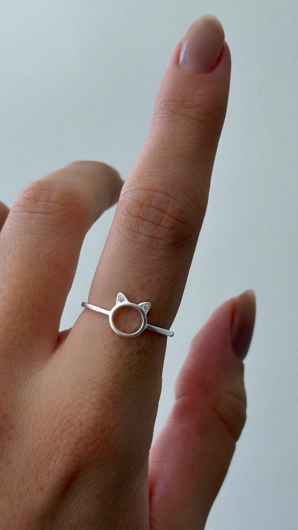 Producto - Anillo contorno gatito P925