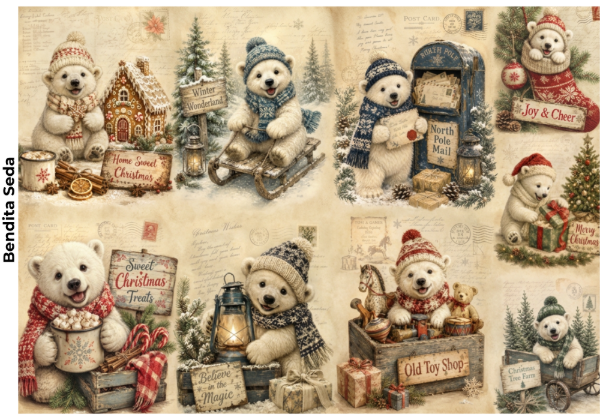 Producto - Bendita Seda 011 Ositos navideños