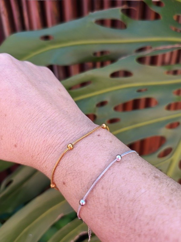 Producto - Pulsera con bolitas acero