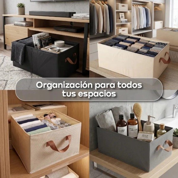 Producto - CAJA ORGANIZADORA GUARDADO TELA 28CM - 1