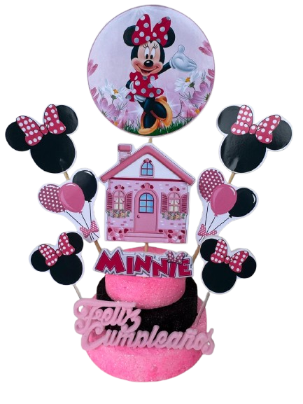 Producto - Adorno Base Telgopor Minnie Rosa x1