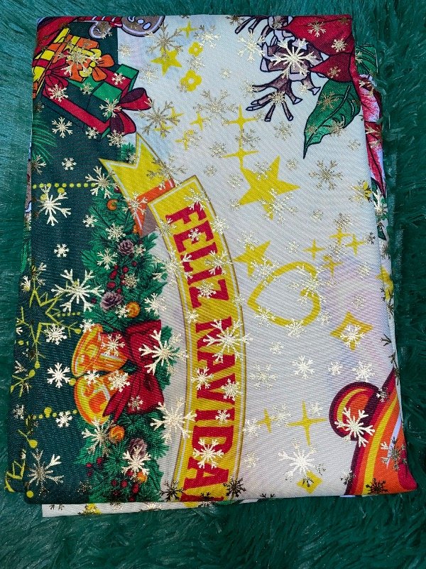 Producto - Mantel tropical Navideño con brillo - 1