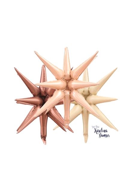 Producto - Globo Estrella Explosiva 4D "Nude Colors" 21 Pulgadas