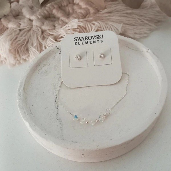 Producto - CONJUNTO  PULSERA + AROS CHISPA cod 14.6