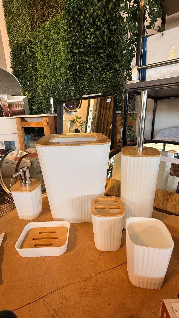 Producto - Set accesorios baño x 6 blanco