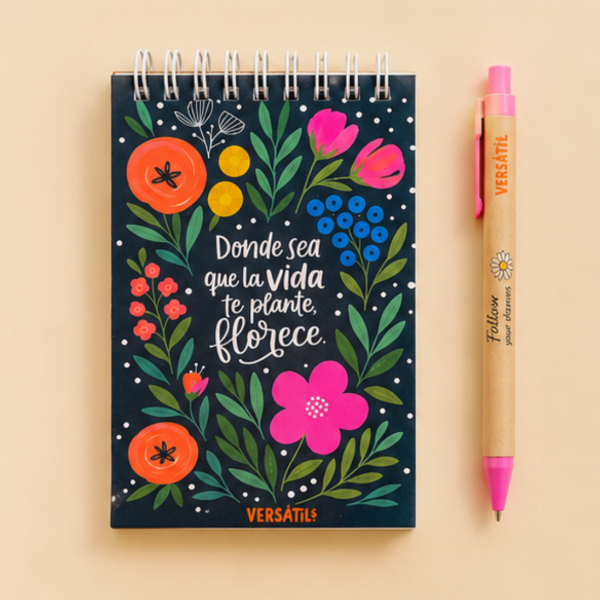 Producto - Libreta Mini Florece y Lapicera