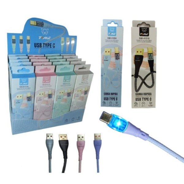 Producto - CABLE TIPO C CON LUZ X UND 41004