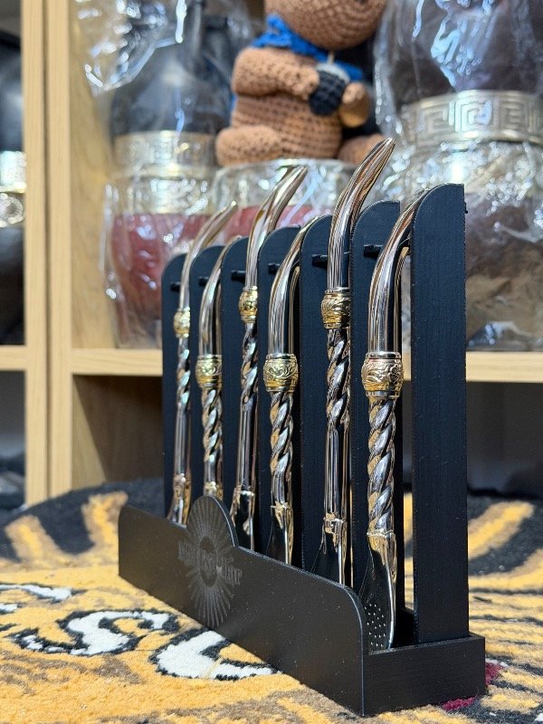 Producto - Bombilla Pico de Loro de Alpaca Cincelada