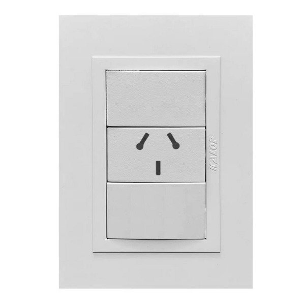 Producto - Llave Luz Armada Un Toma Zen Basic kalop - 1