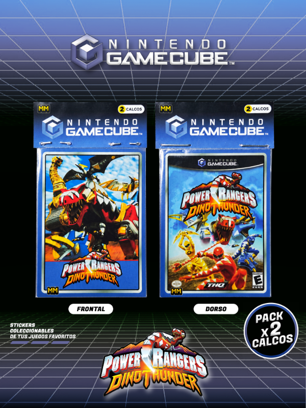 Producto - Stickers / Power Rangers Dino Thunder / Nintendo Gamecube Pack x2 / 5 cm